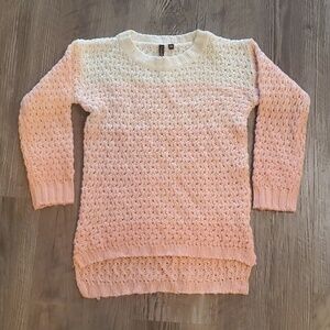 White/Pink Sweater Size 6X by Poof!